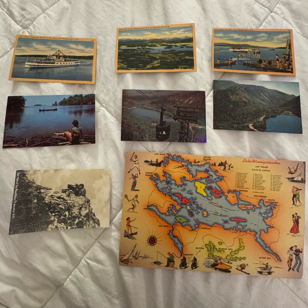 Vintage Postcards New Hampshire Lake Winnipesaukee Nature - Picture 1 of 9